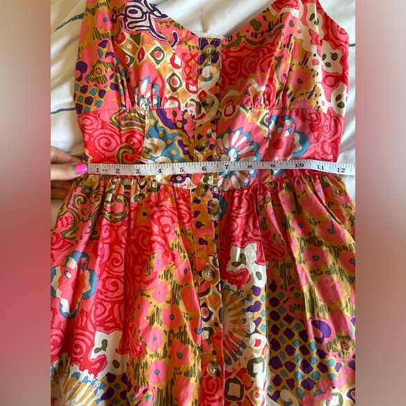 J. Crew Button Front Sundress in Poplin Paisley - Picture 7 of 8